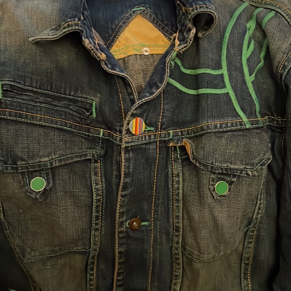 Coogi Mens Jean Dark Blue Rinse Jean Jacket. Size XL - Picture 6 of 15